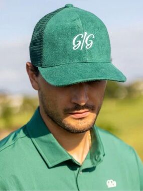Good Good Golf Terry Tee Trucker Hat Sunday Green Snapback